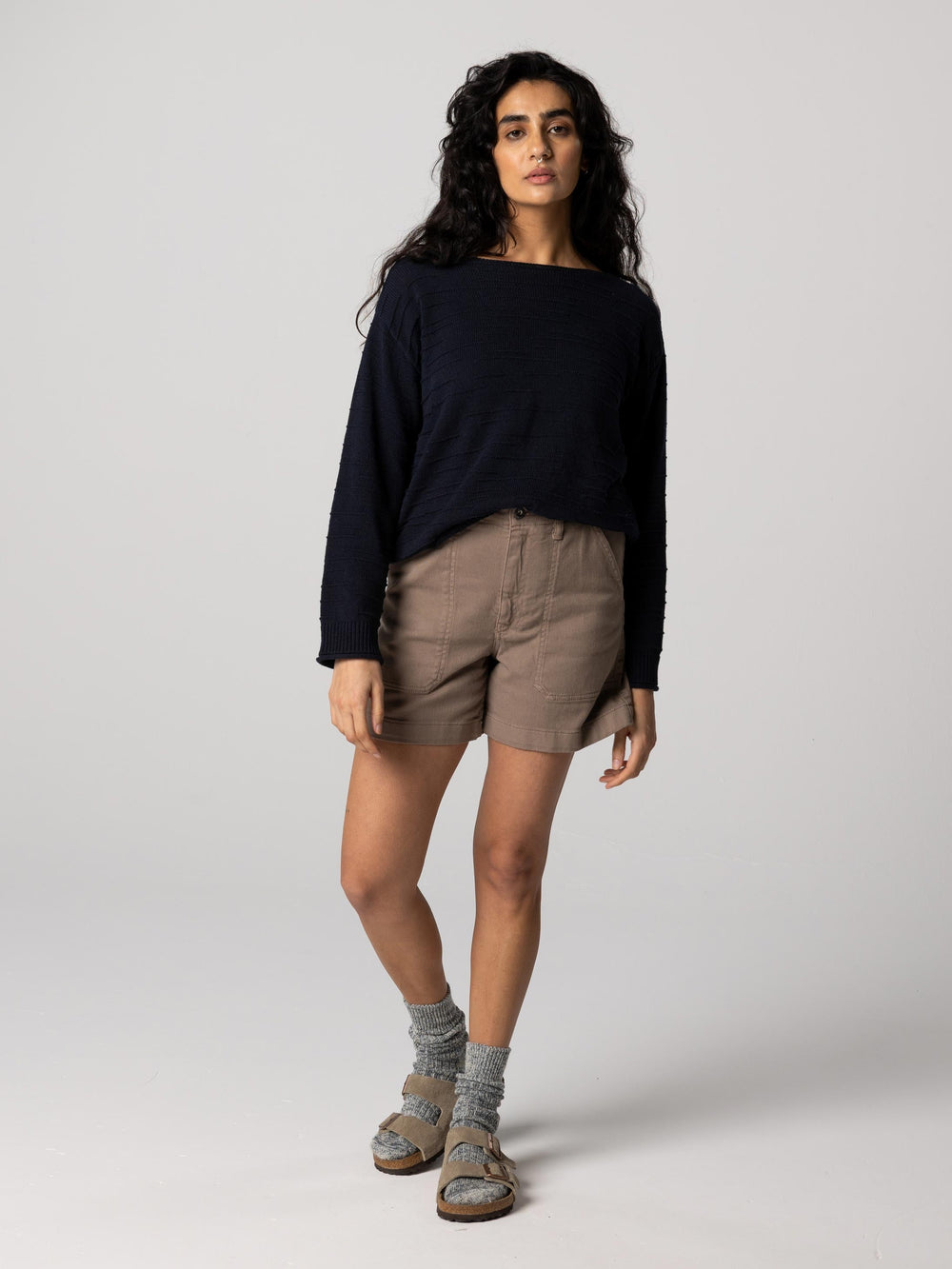 Women Organic Cotton Short in Brown - Yarrel