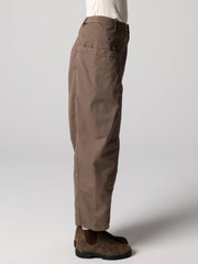 Women Organic Cotton Barrel Trouser in Brown - Croft