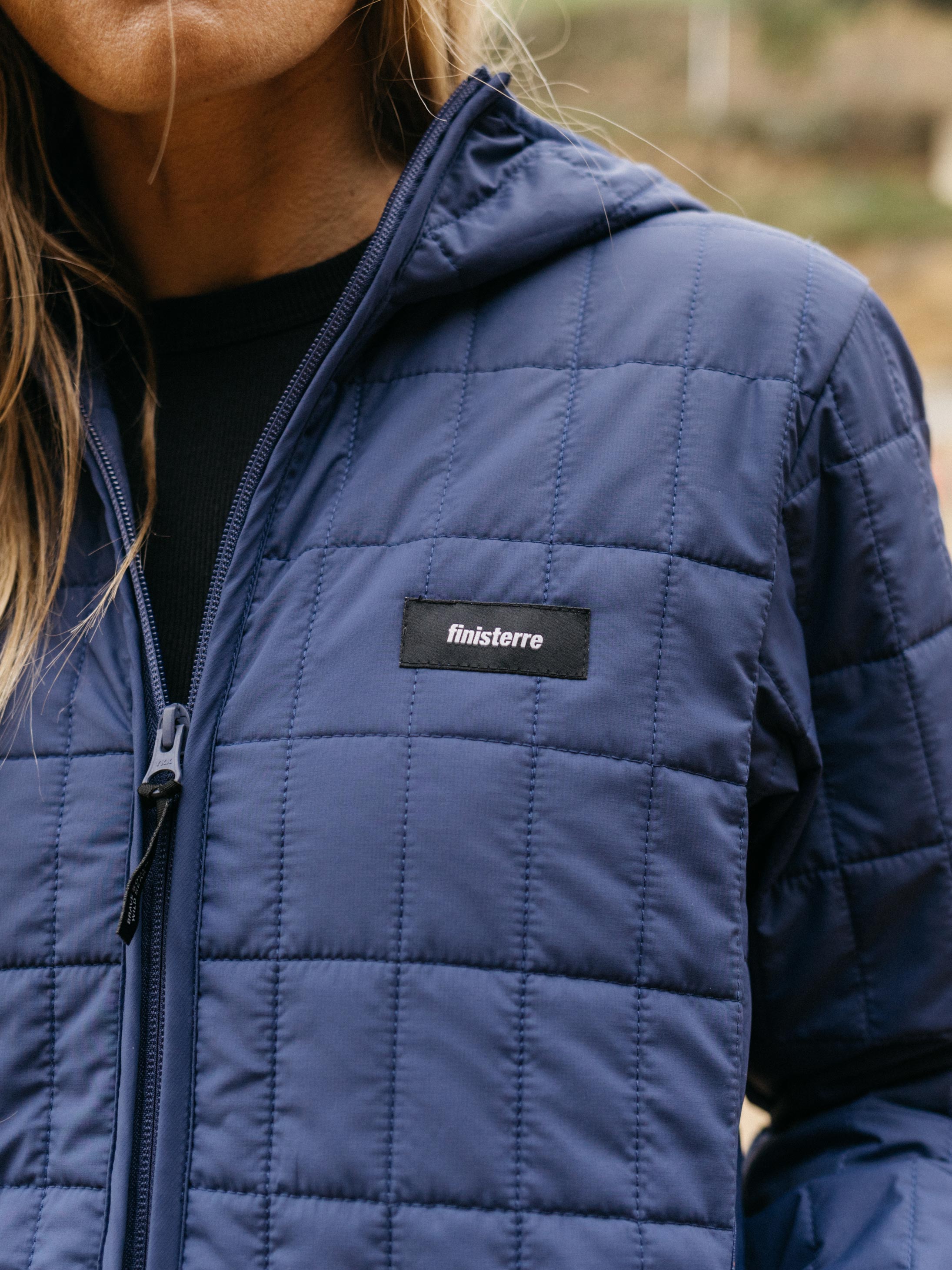Women Insulated Hooded Jacket in Navy - Firecrest