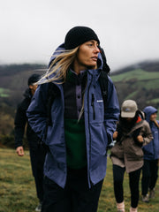 Women Recycled Waterproof Jacket in Navy - Stormbird