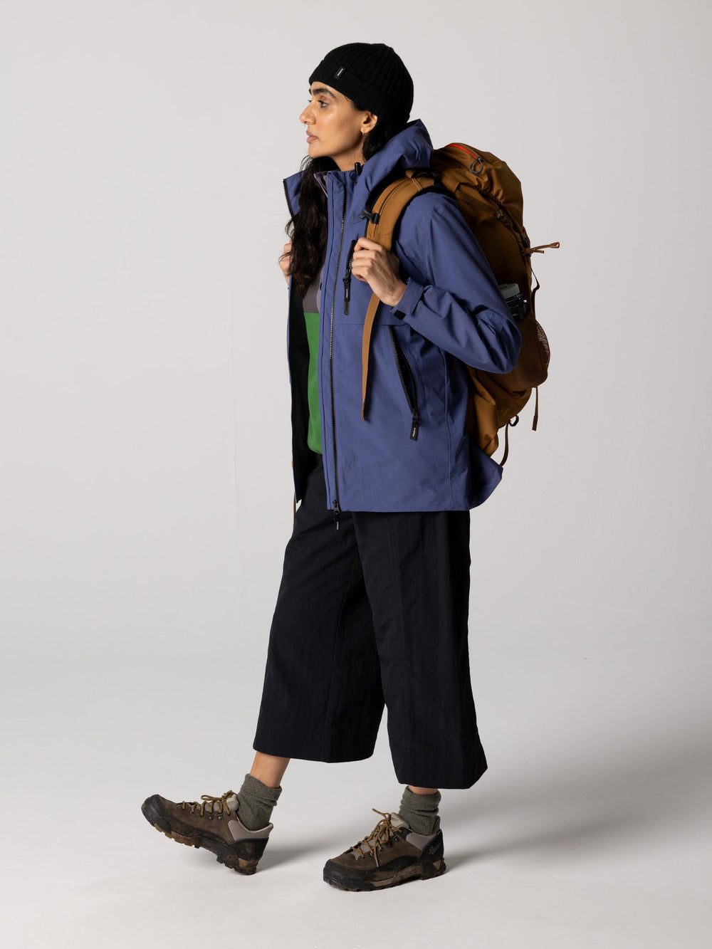Women Recycled Waterproof Jacket in Navy - Stormbird