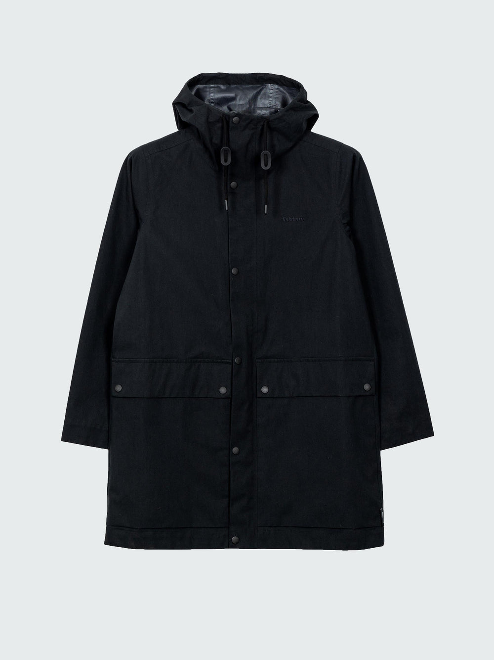Women Organic Cotton Waterproof Jacket in Black - Litus
