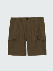 Men Organic Cotton Cargo Shorts in Olive - Clipper