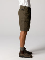 Men Organic Cotton Cargo Shorts in Olive - Clipper