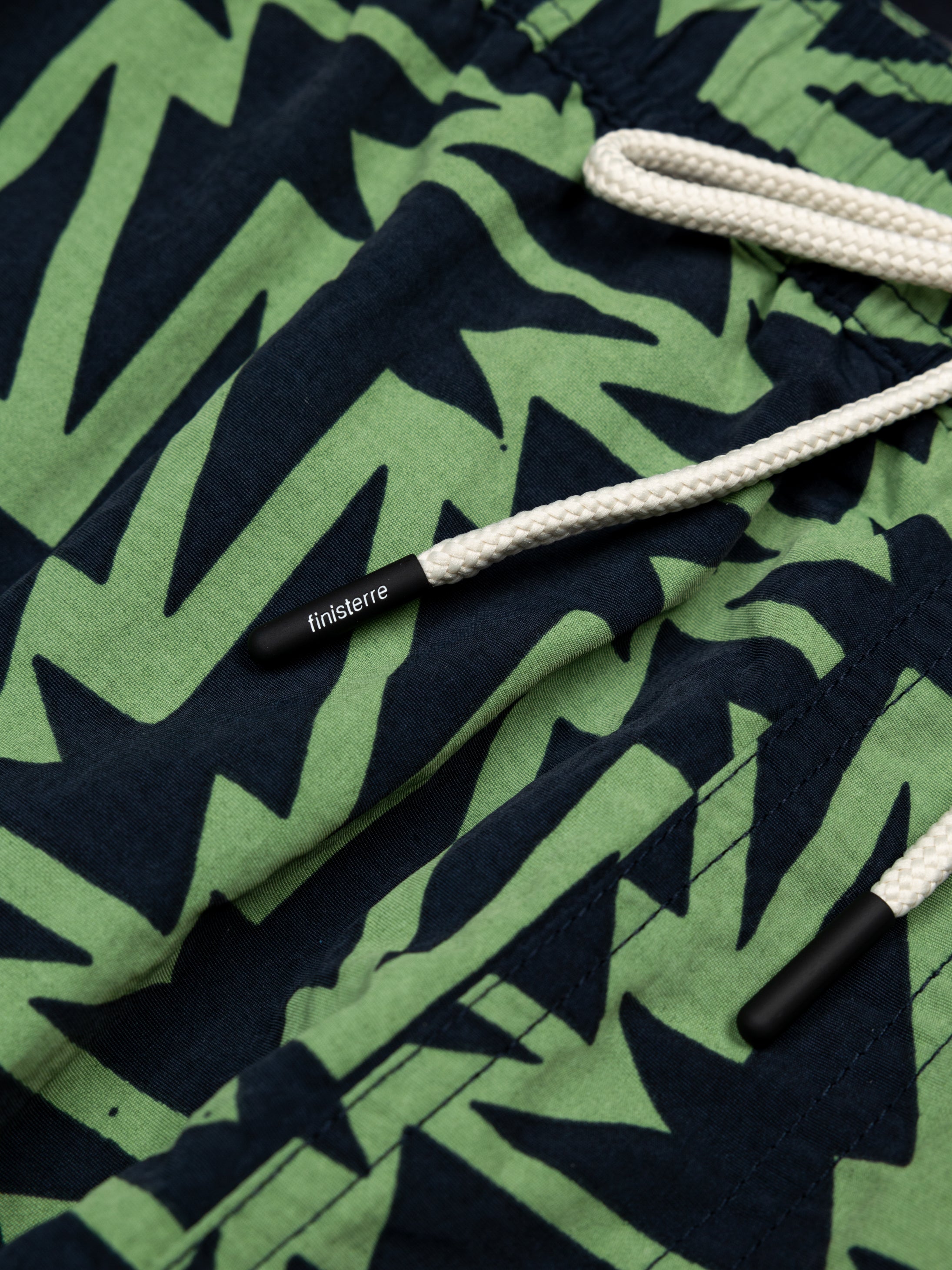 Men Recycled Swim Short in Navy Print - Atlas