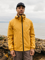 Men Recycled Waterproof Jacket in Orange - Rainbird