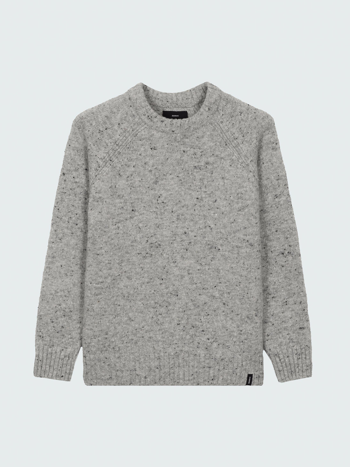 Women Wool Crew Neck Knit Jumper in Dove Grey - Farne