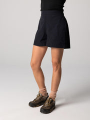 Women Recycled Hybrid Short in Black - Walker
