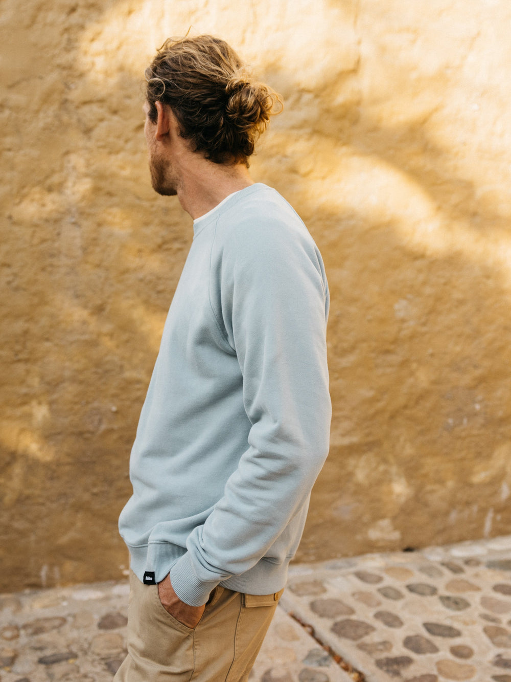 Men Organic Cotton Sweatshirt in Blue - Coho