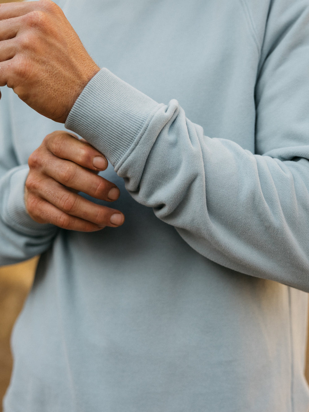 Men Organic Cotton Sweatshirt in Blue - Coho