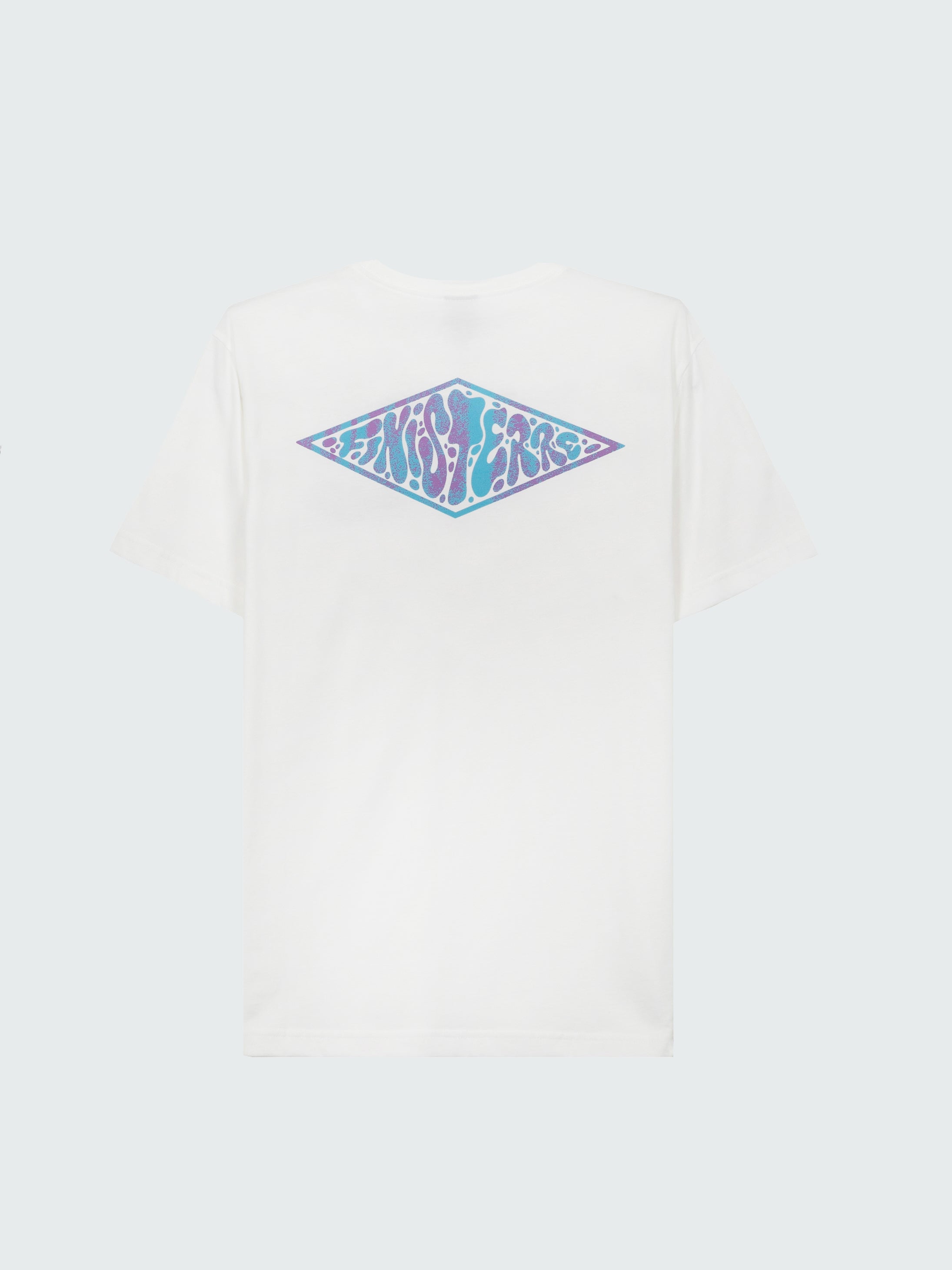 Men Organic Cotton T-Shirt in White - Diamond Spray