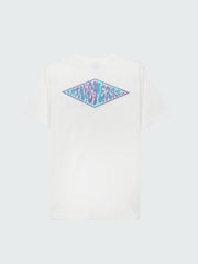 Men Organic Cotton T-Shirt in White - Diamond Spray