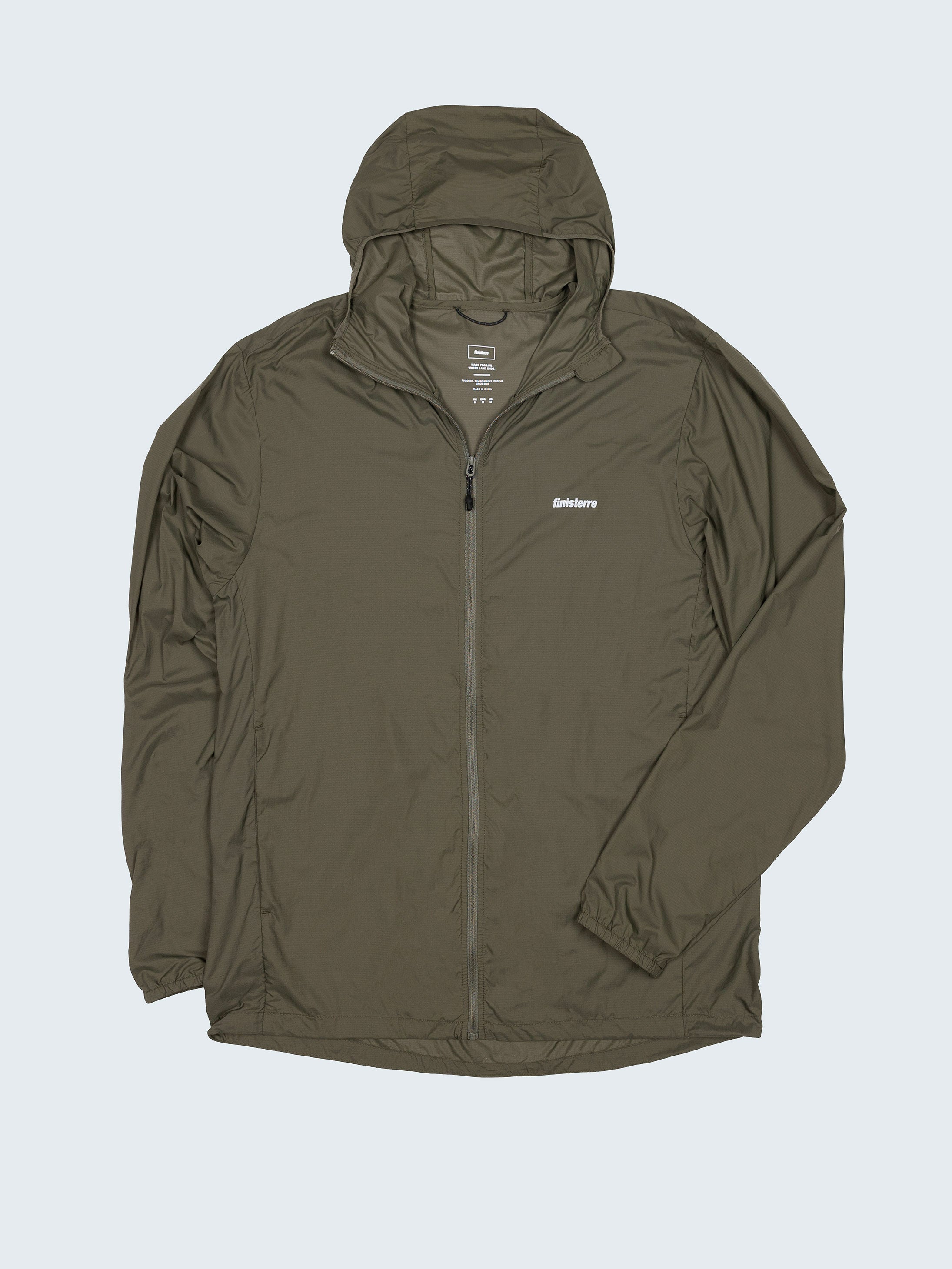 Men Recycled Windcheater Jacket in Olive - Forecast