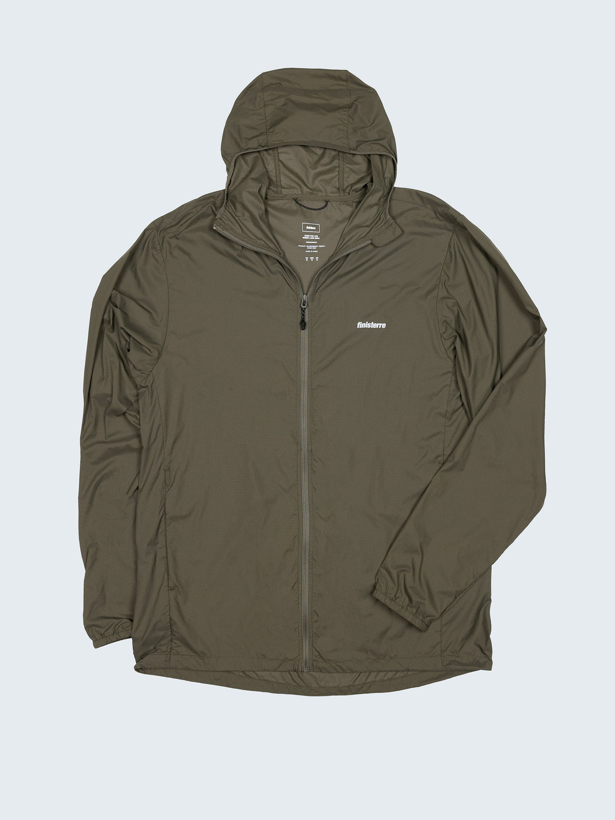 Men Recycled Windcheater Jacket in Olive - Forecast