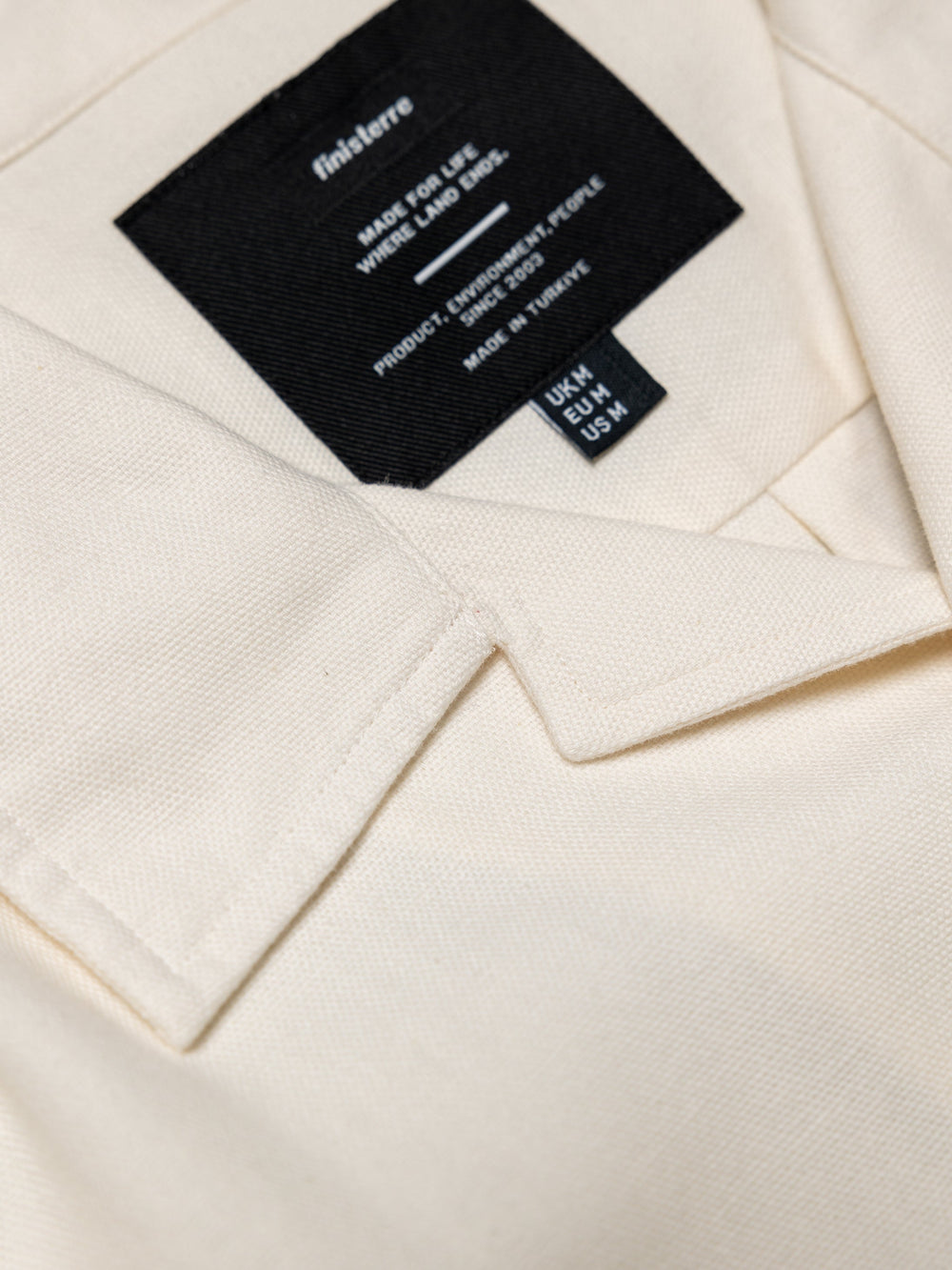 Men Cotton Short Sleeve Shirt in Ecru - Hendra