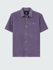 Men Organic Cotton Cord Shirt in Purple - Jetty
