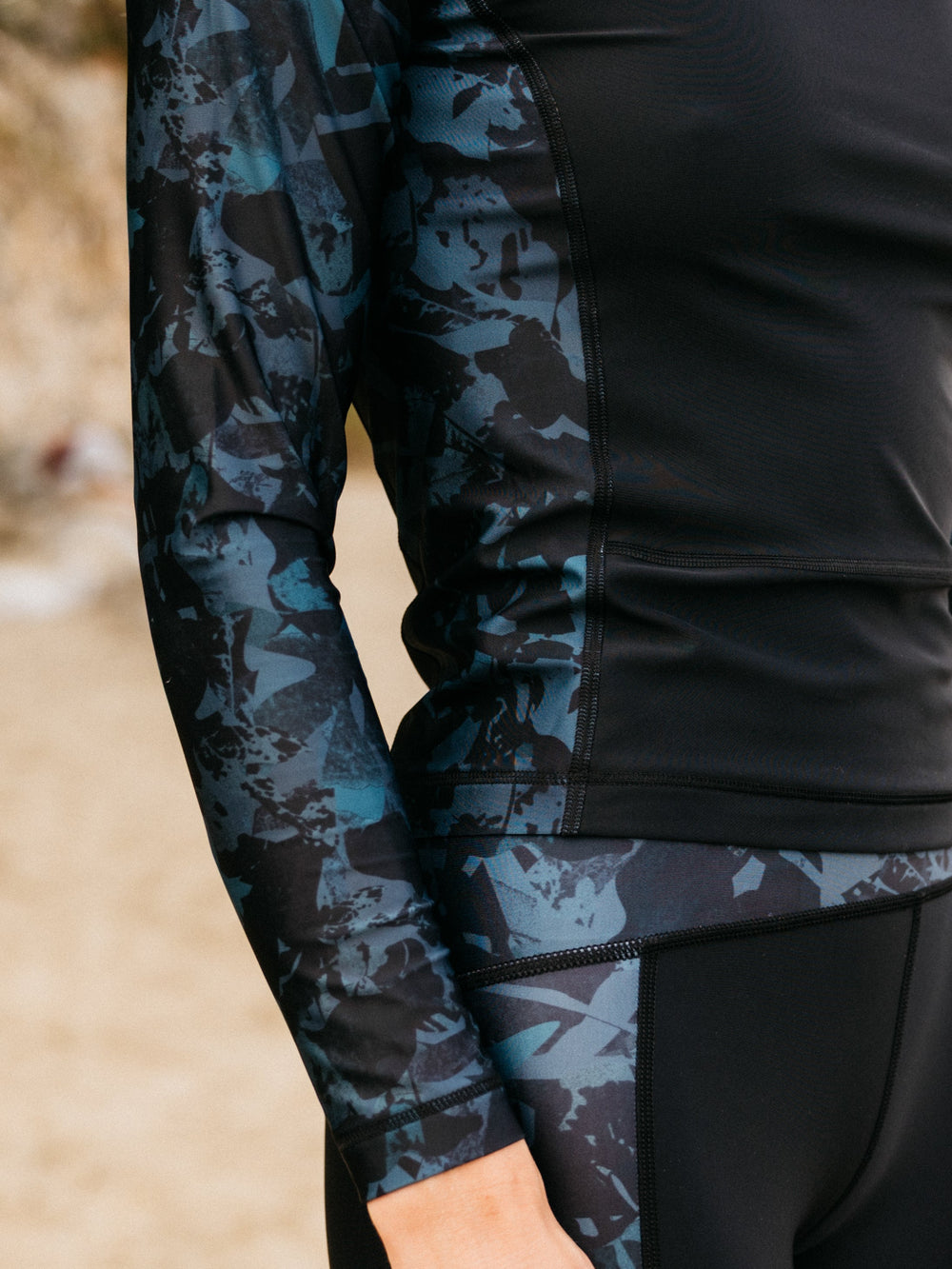 Women Aurora Long Sleeve Rash Vest (Fresh Tonal Print)