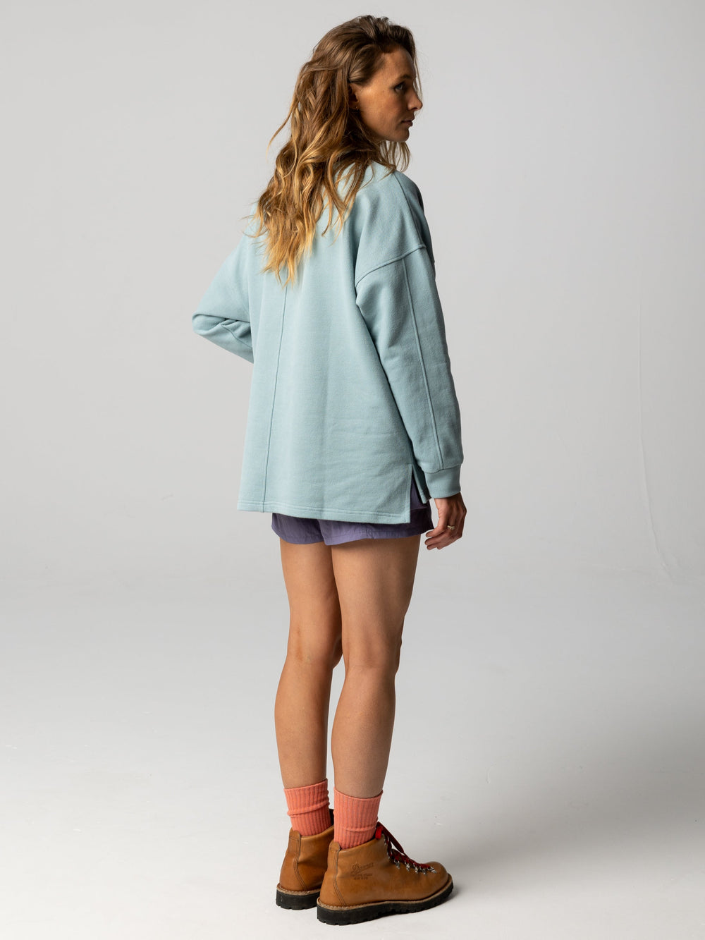 Women Vintage Inspired Blue Stone Sweatshirt - Awen