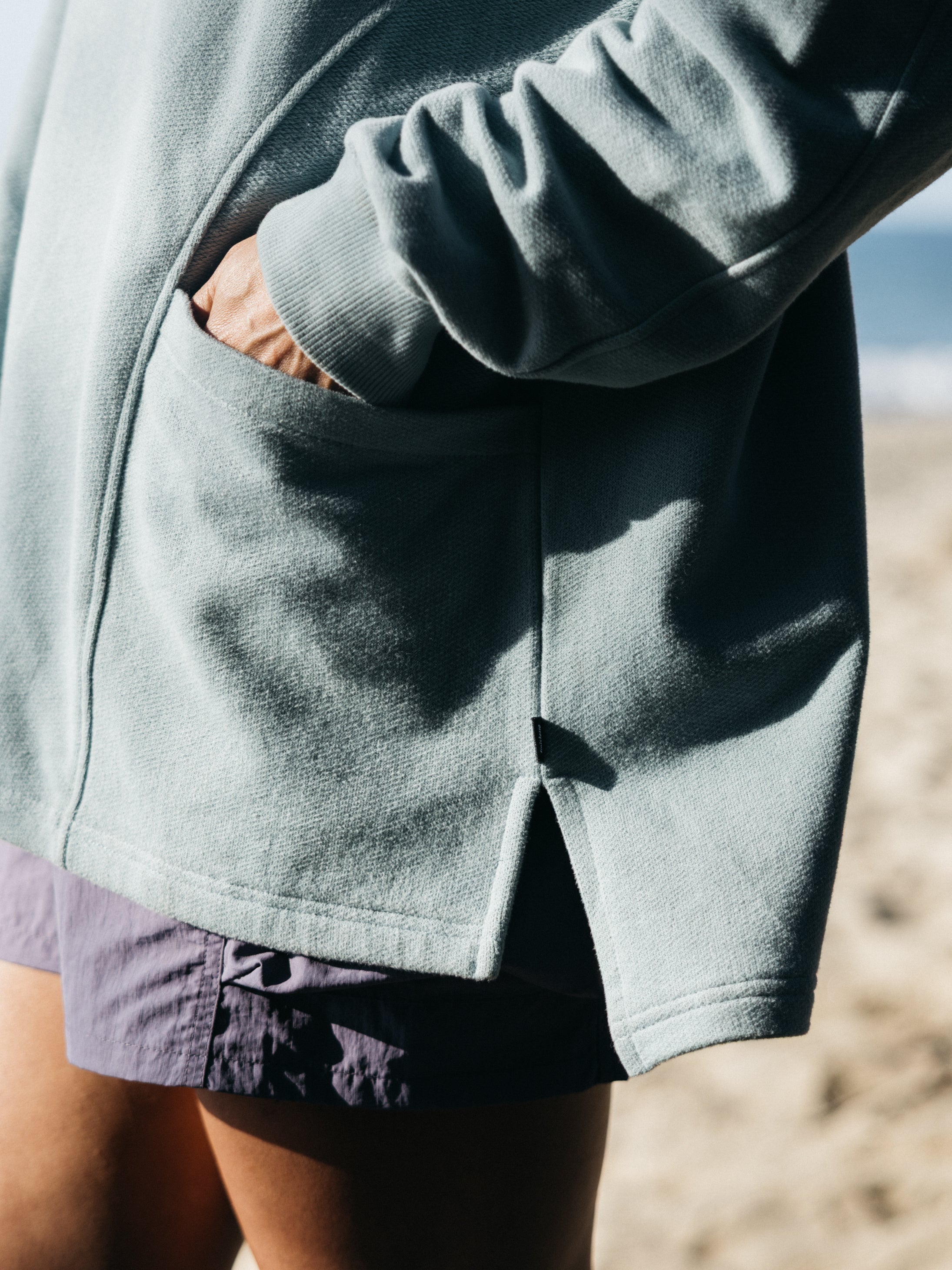 Women Vintage Inspired Blue Stone Sweatshirt - Awen