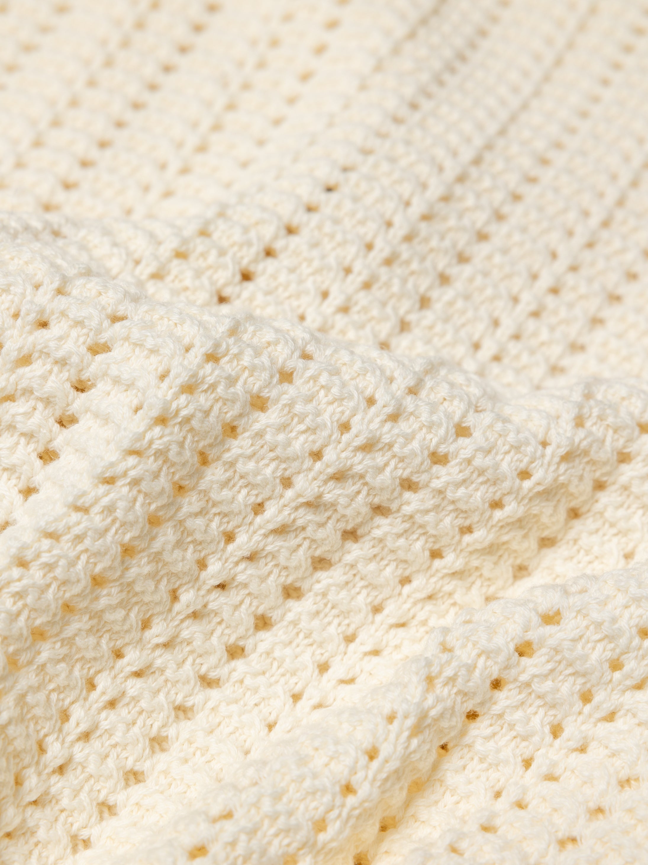 Women Organic Cotton Stitch Jumper in Ecru - Bracken