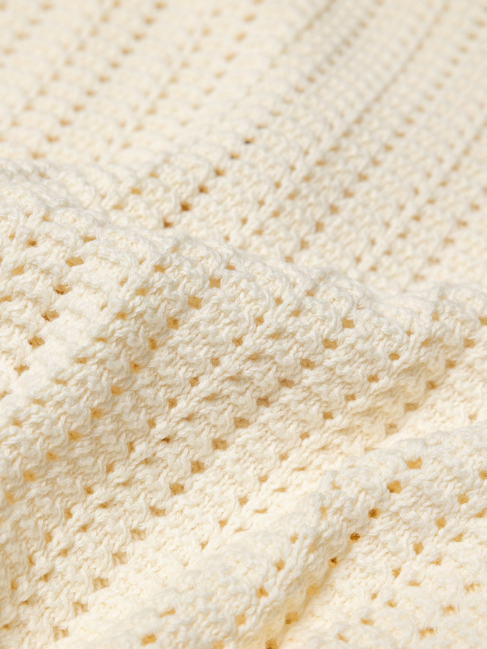Women Organic Cotton Stitch Jumper in Ecru - Bracken