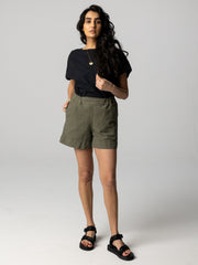 Women Hemp Top in Black - Morva