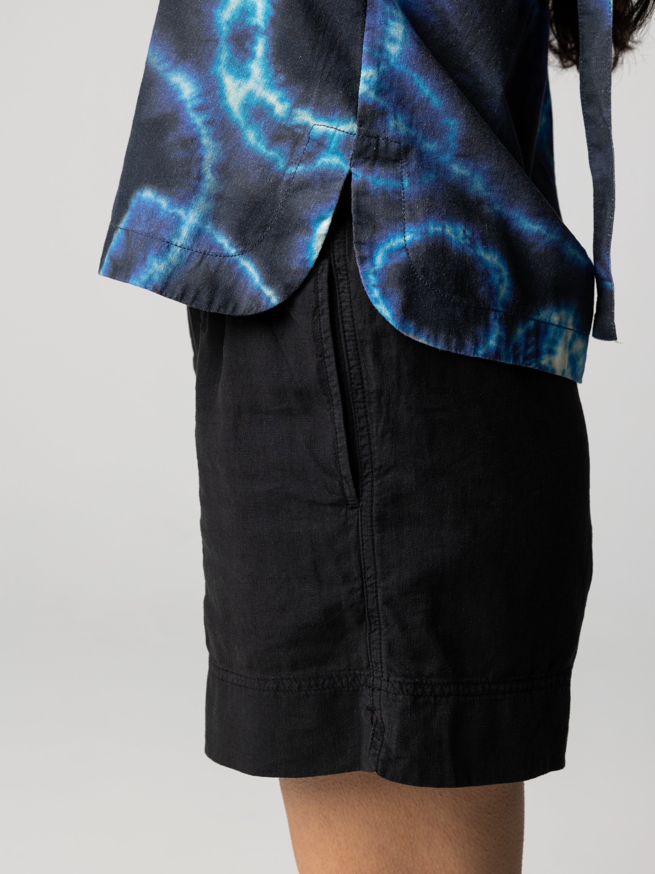 Women Linen Cami Top in Shibori - Morva