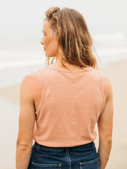 Women Hemp Vest in Clay - Riviera