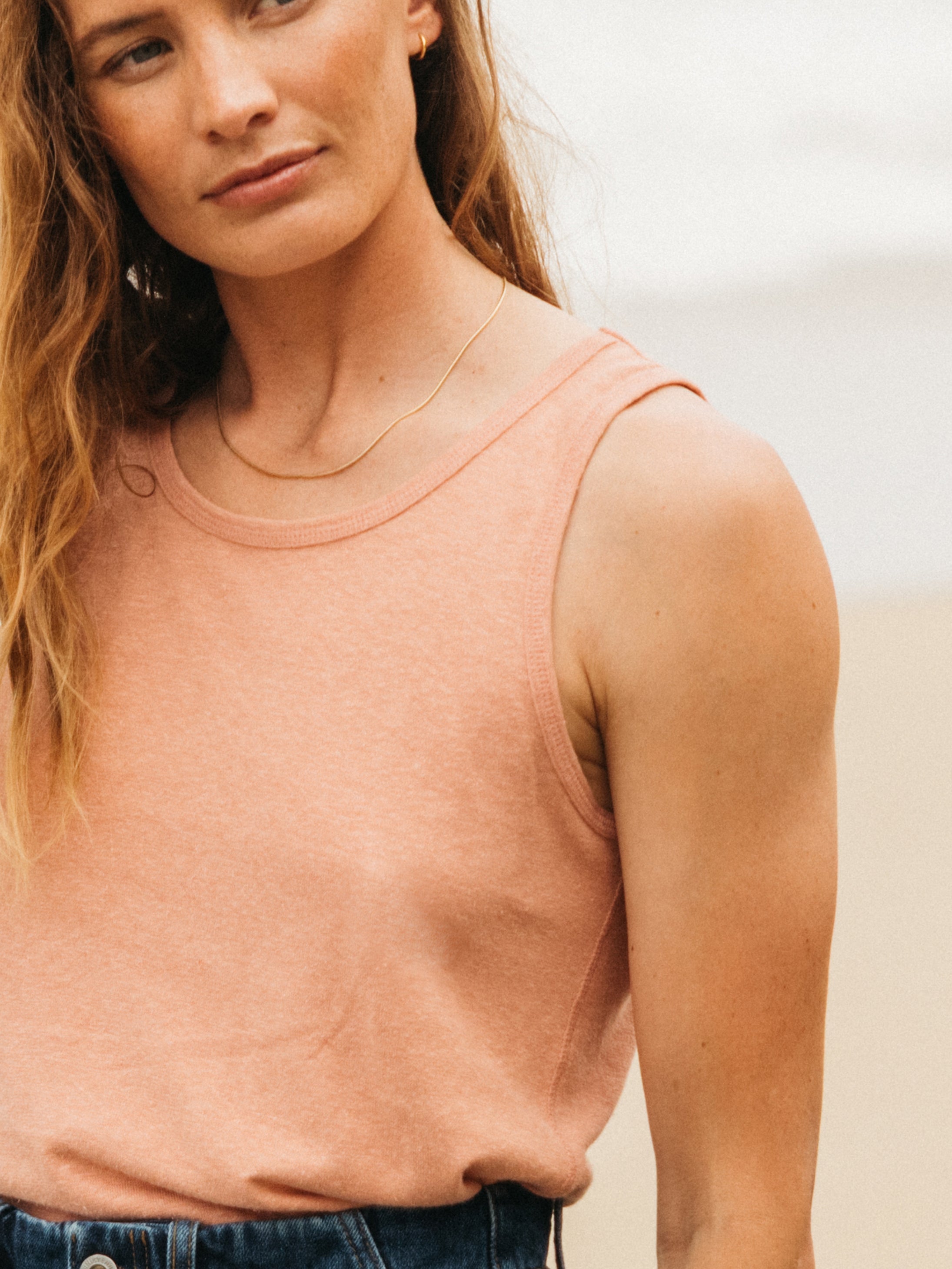 Women Hemp Vest in Clay - Riviera