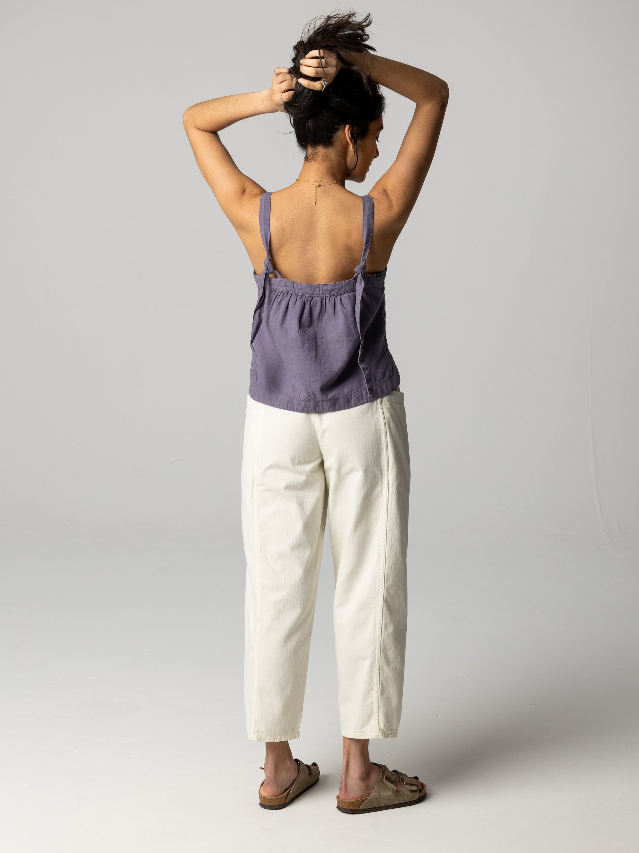 Women Hemp Cami Top in Purple - Morva