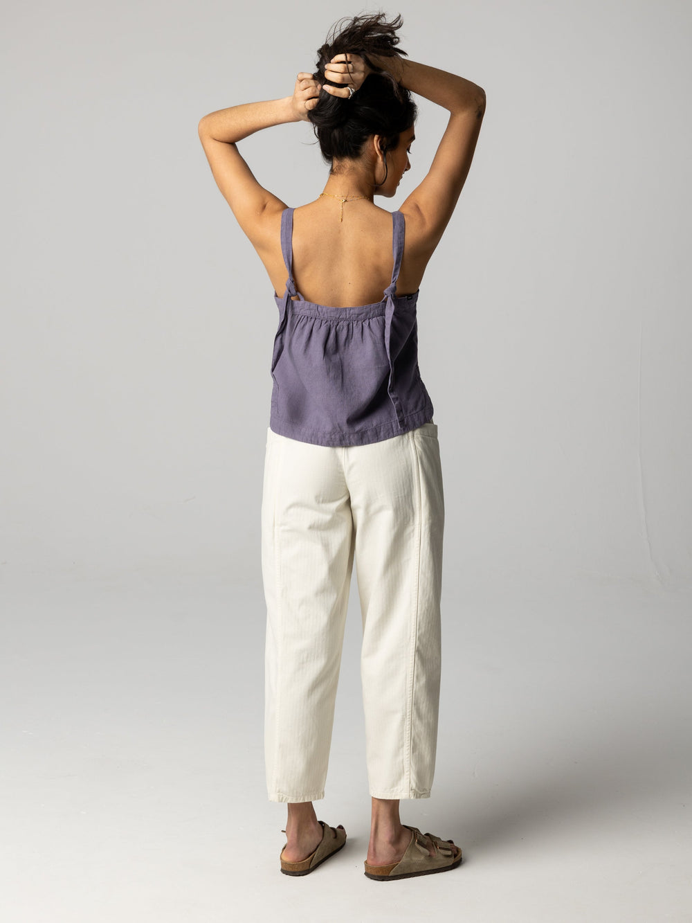 Women Hemp Cami Top in Purple - Morva