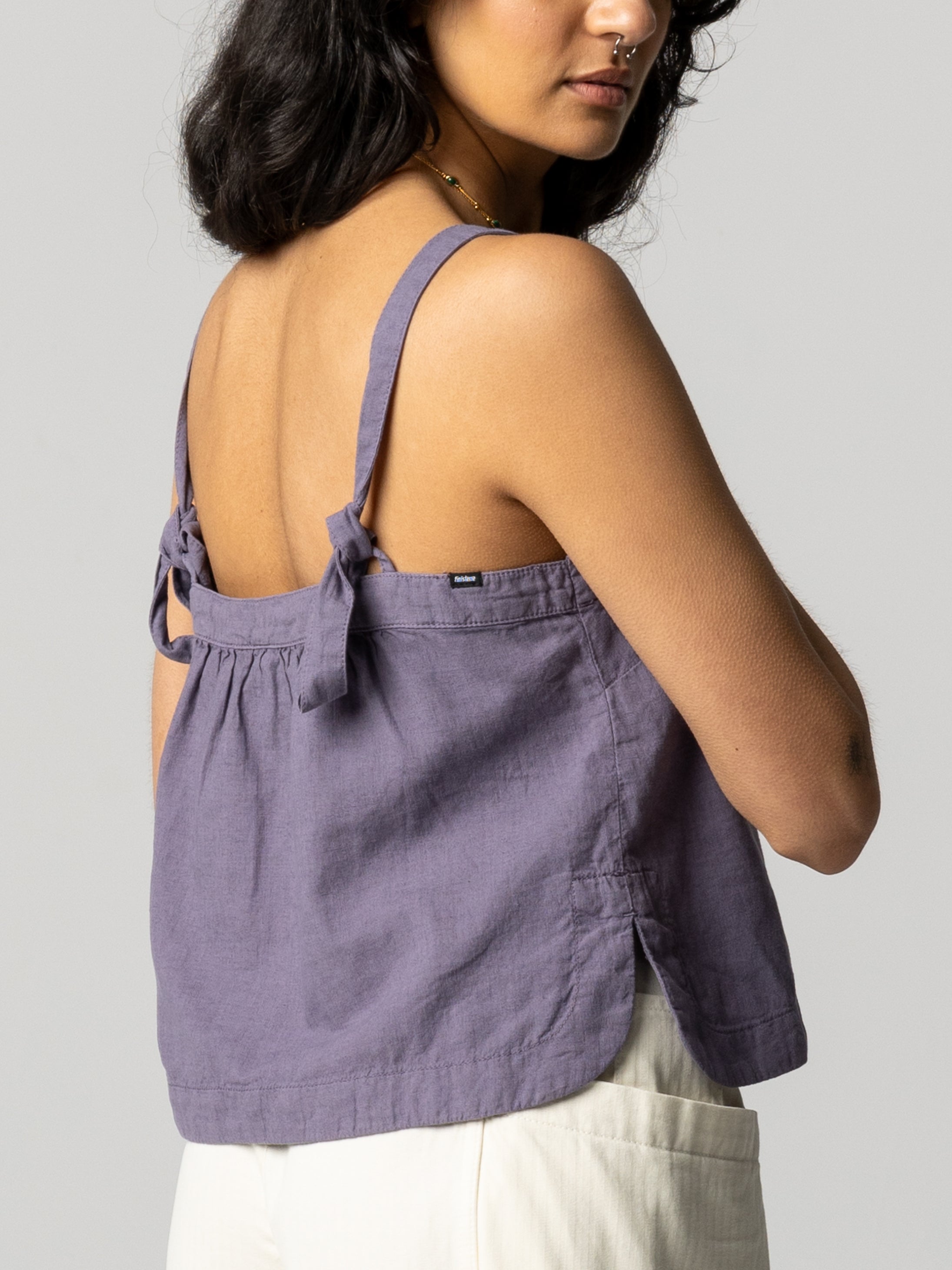 Women Hemp Cami Top in Purple - Morva