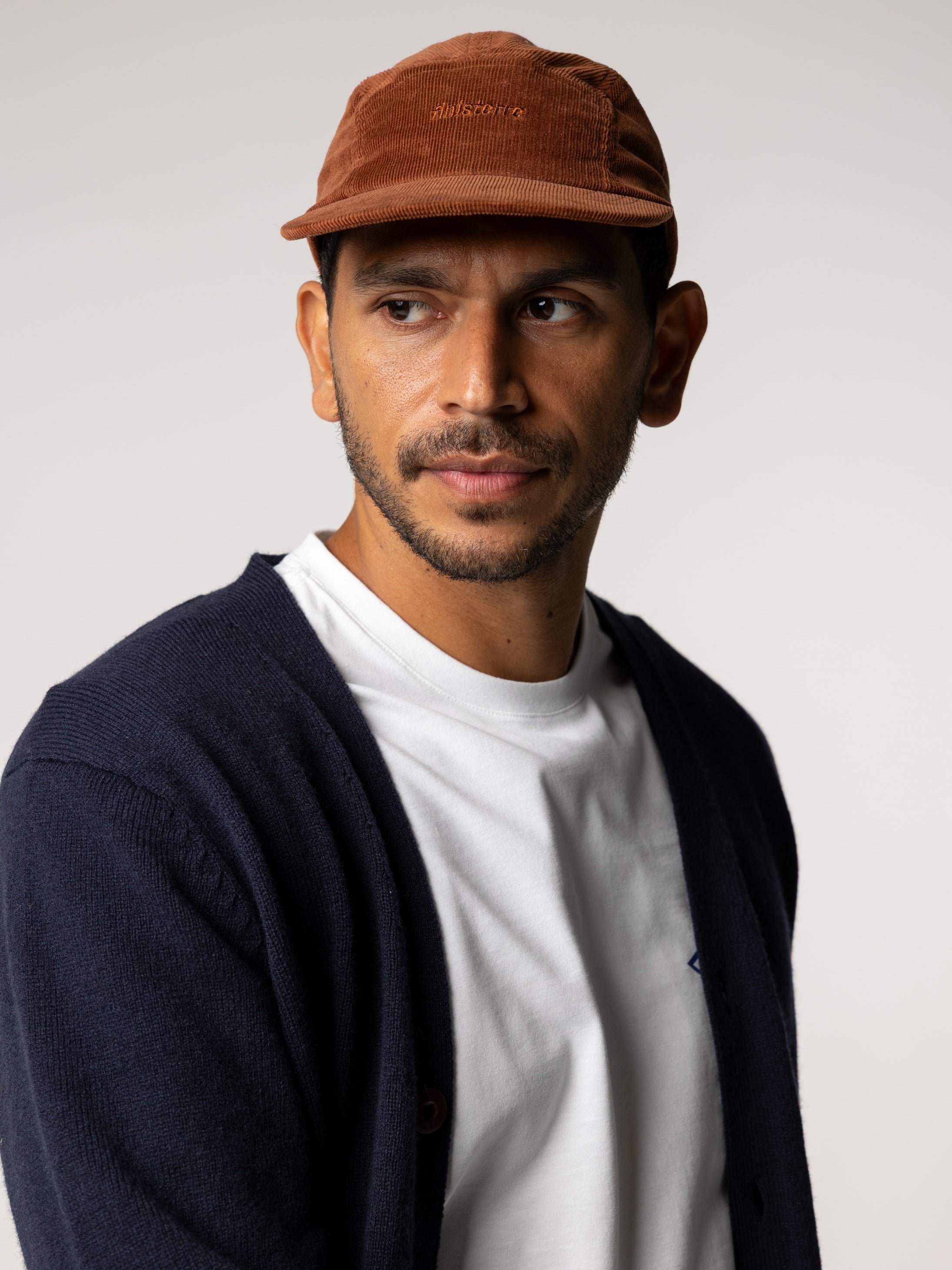 Men/Women Organic Cotton Jetty Cord Cap in Pecan