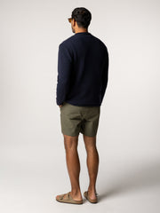 Men Wool Taran Jumper in Navy