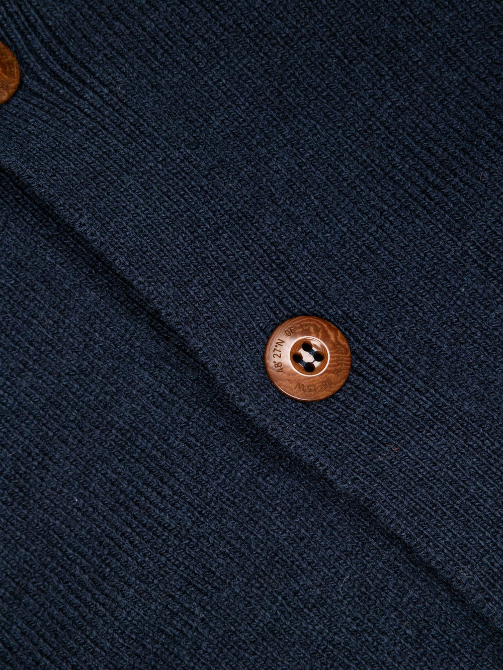 Men Wool Cardigan in Navy - Columba