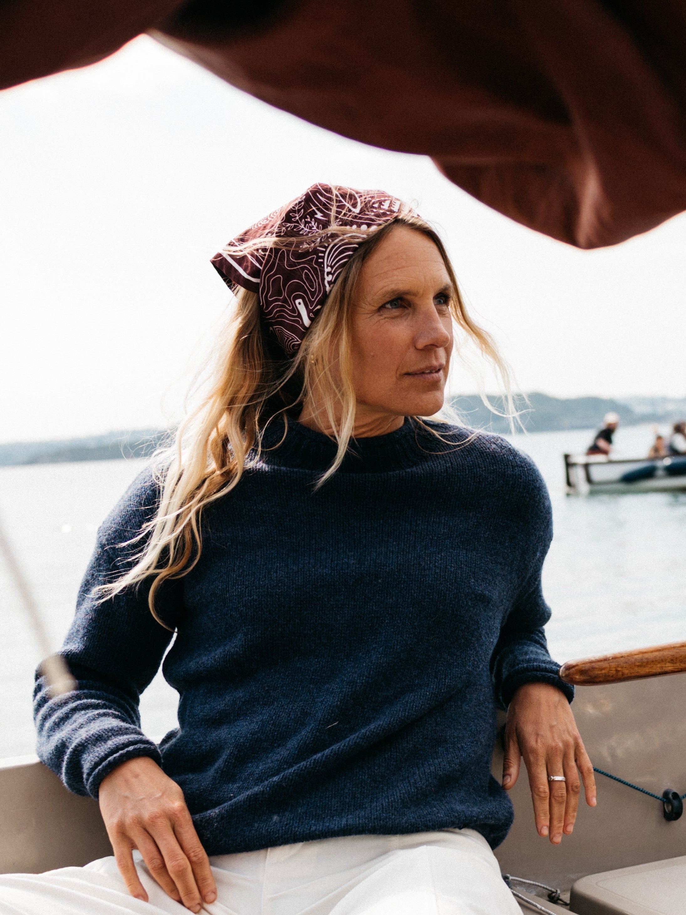 Women Wool Blend Jumper in Deep Blue - Taran