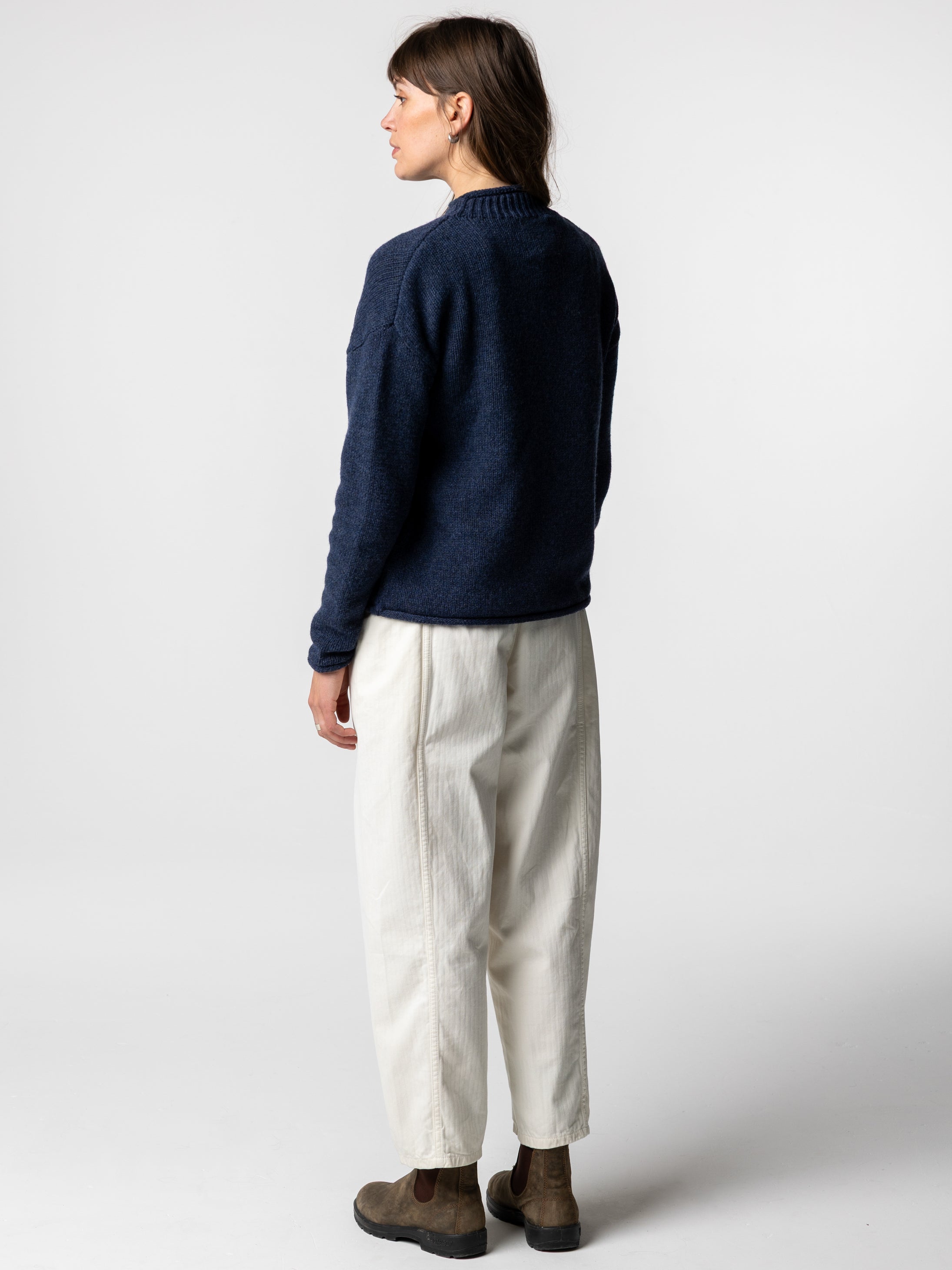 Women Wool Blend Jumper in Deep Blue - Taran