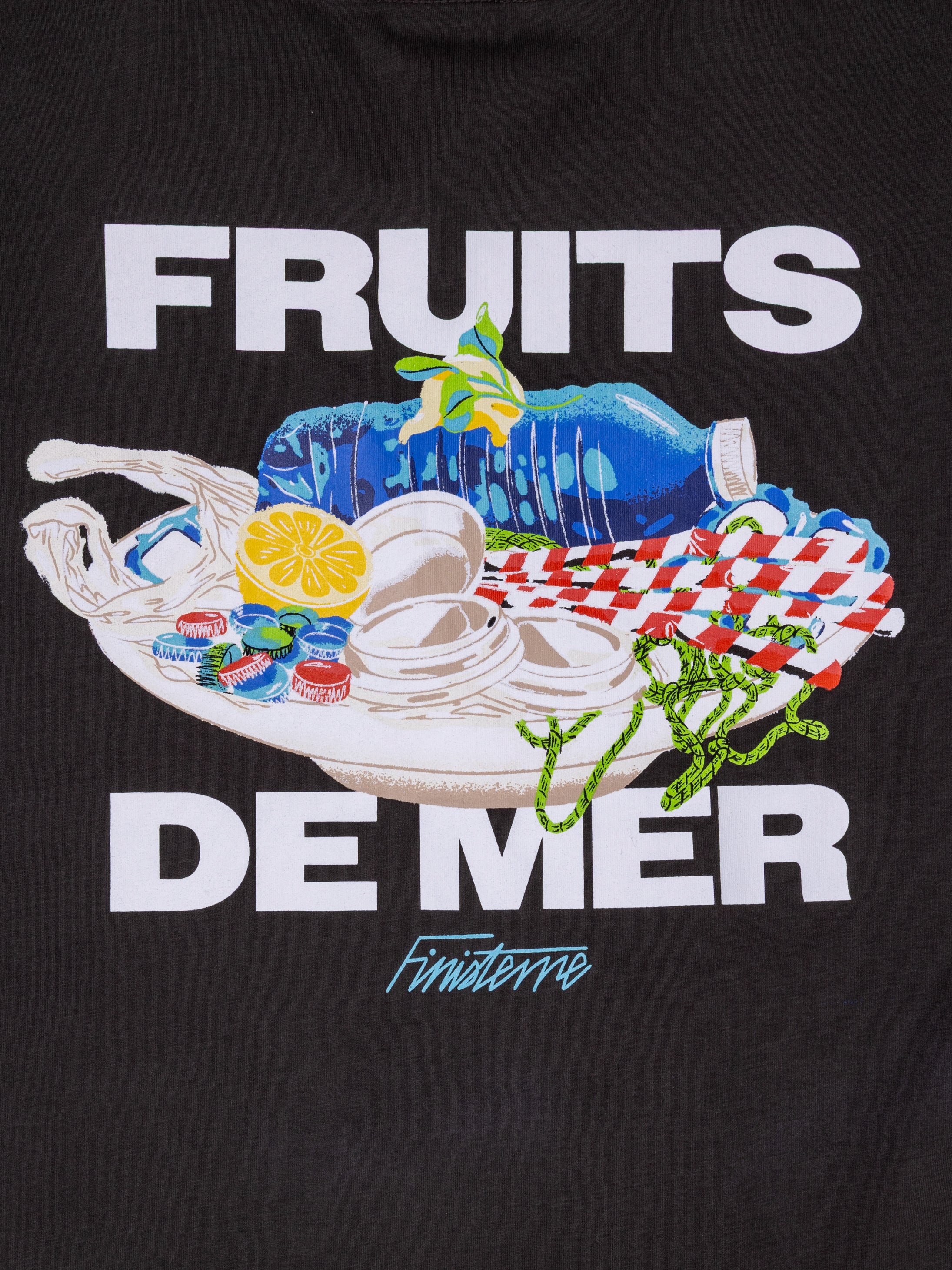 Men Organic Cotton T-Shirt in Raven - Fruits De Mer