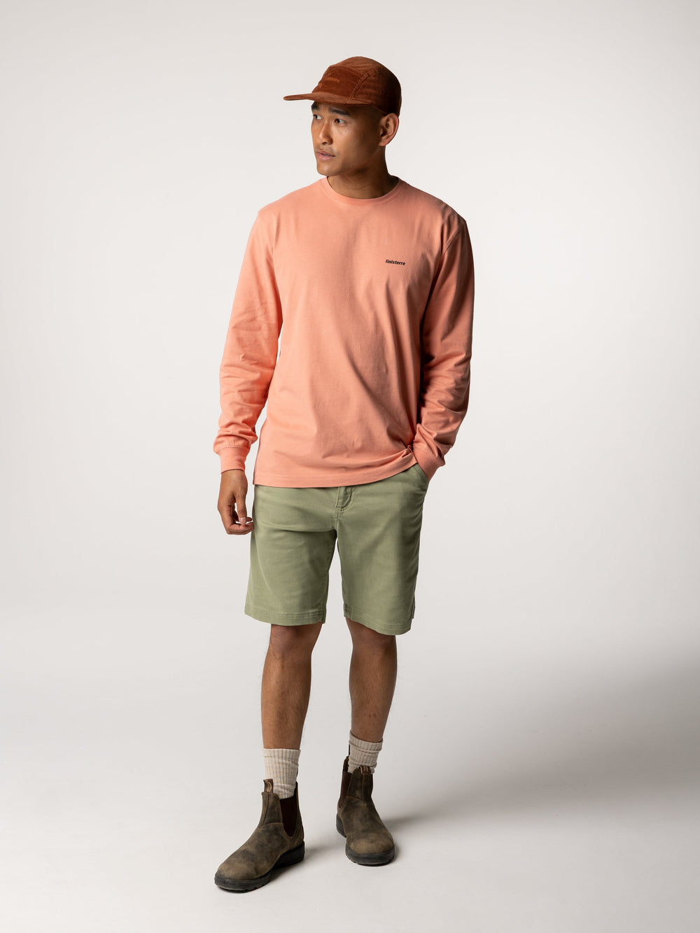Men Organic Cotton Logo T-Shirt in Pink - Harlyn