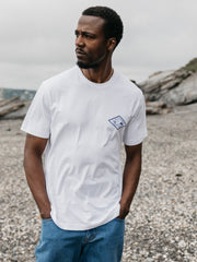 Men Diamond Logo Tee in White