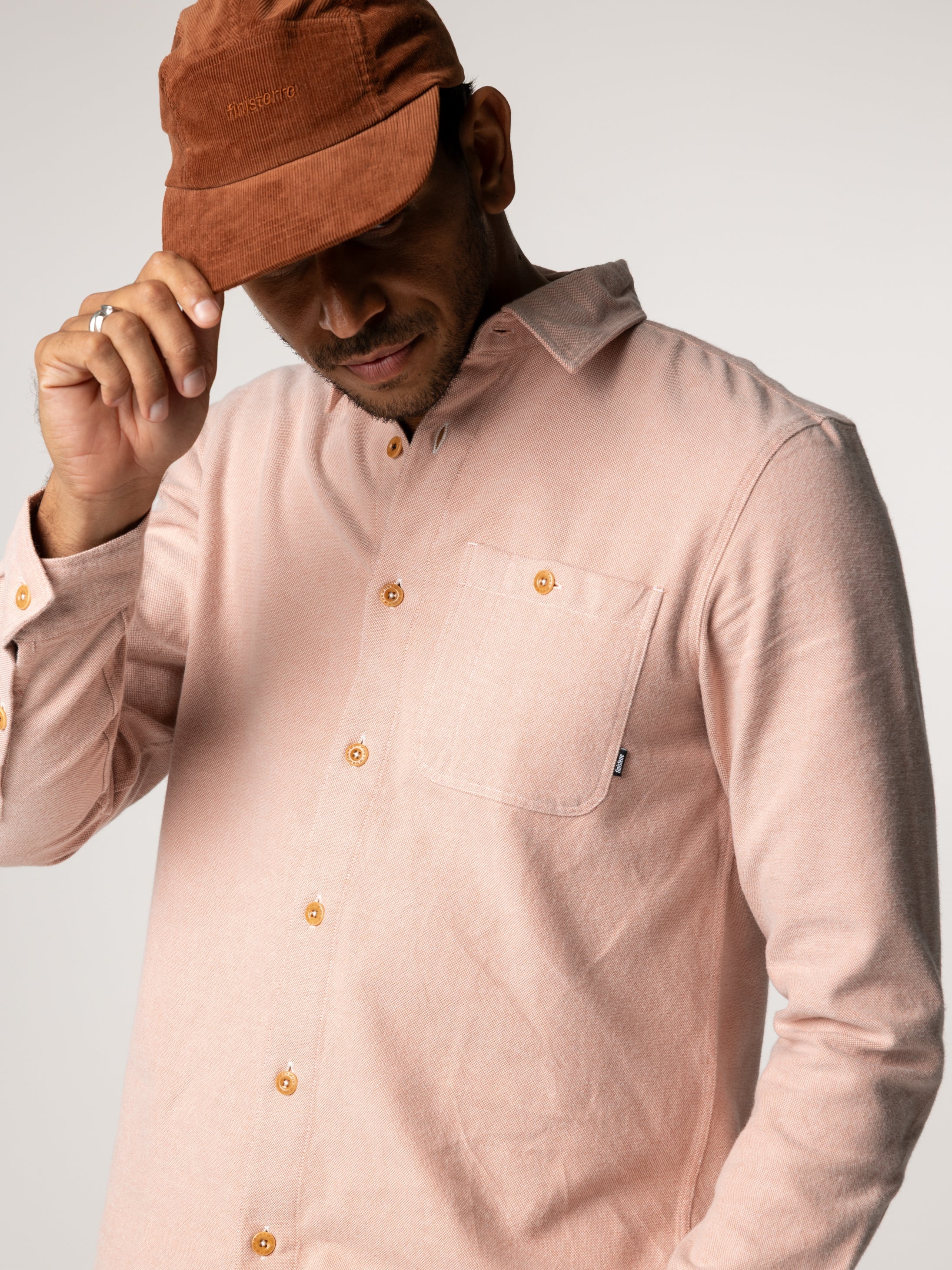 Men Organic Cotton Shirt in Pink - Gylly
