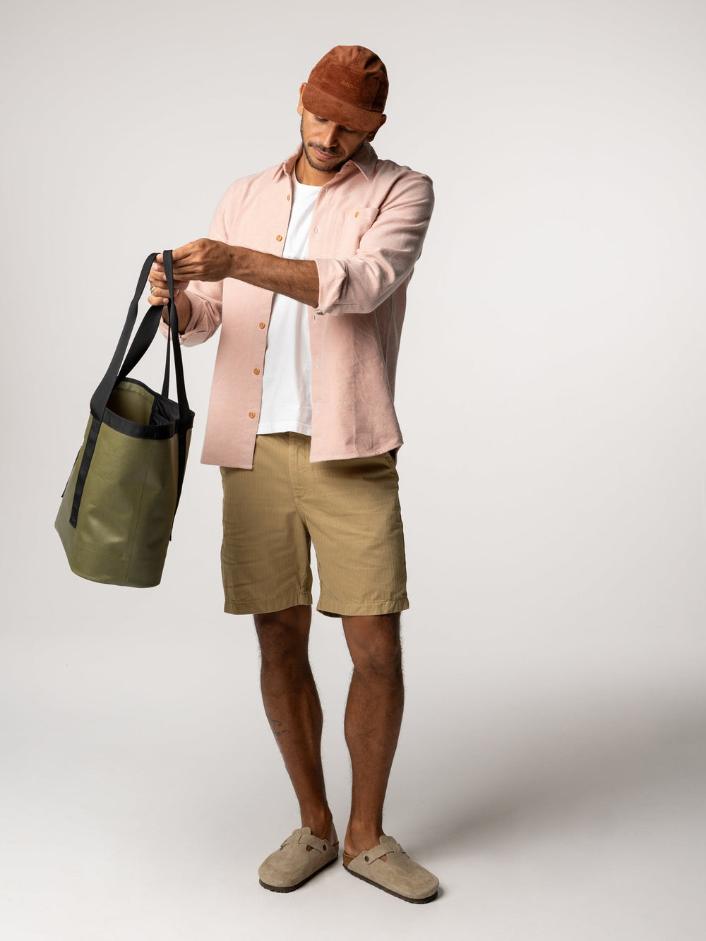 Men Organic Cotton Shirt in Pink - Gylly