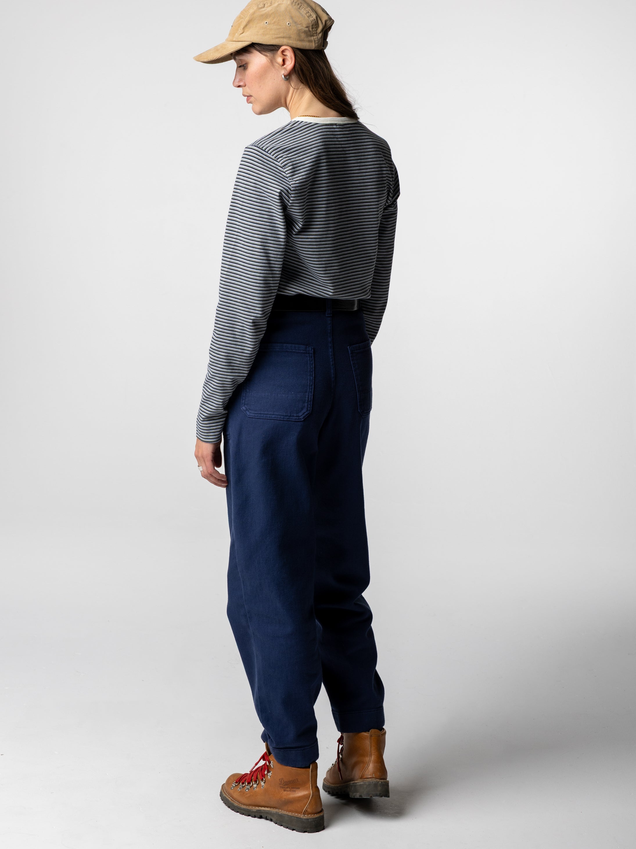 Women Organic Canvas Trouser in Blue - Yarrel