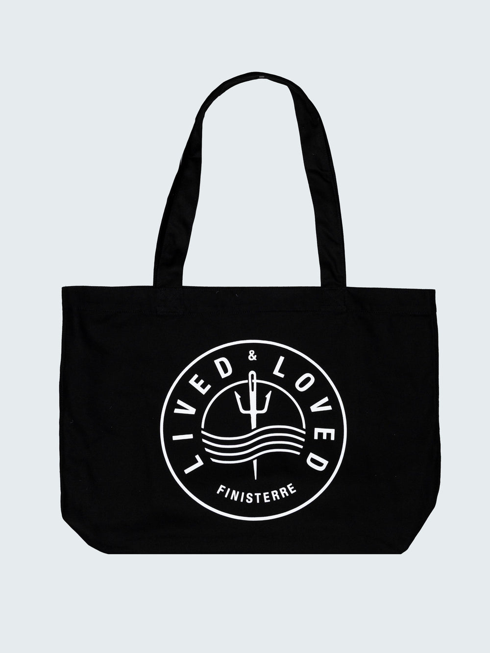 Men/Women Organic Cotton Tote Bag in Black - Lived and Loved