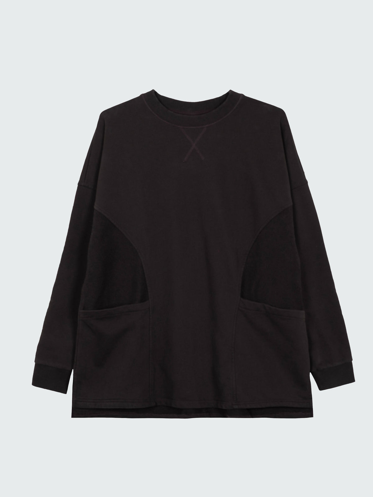 Women Organic Cotton Sweatshirt in Brown - Awen