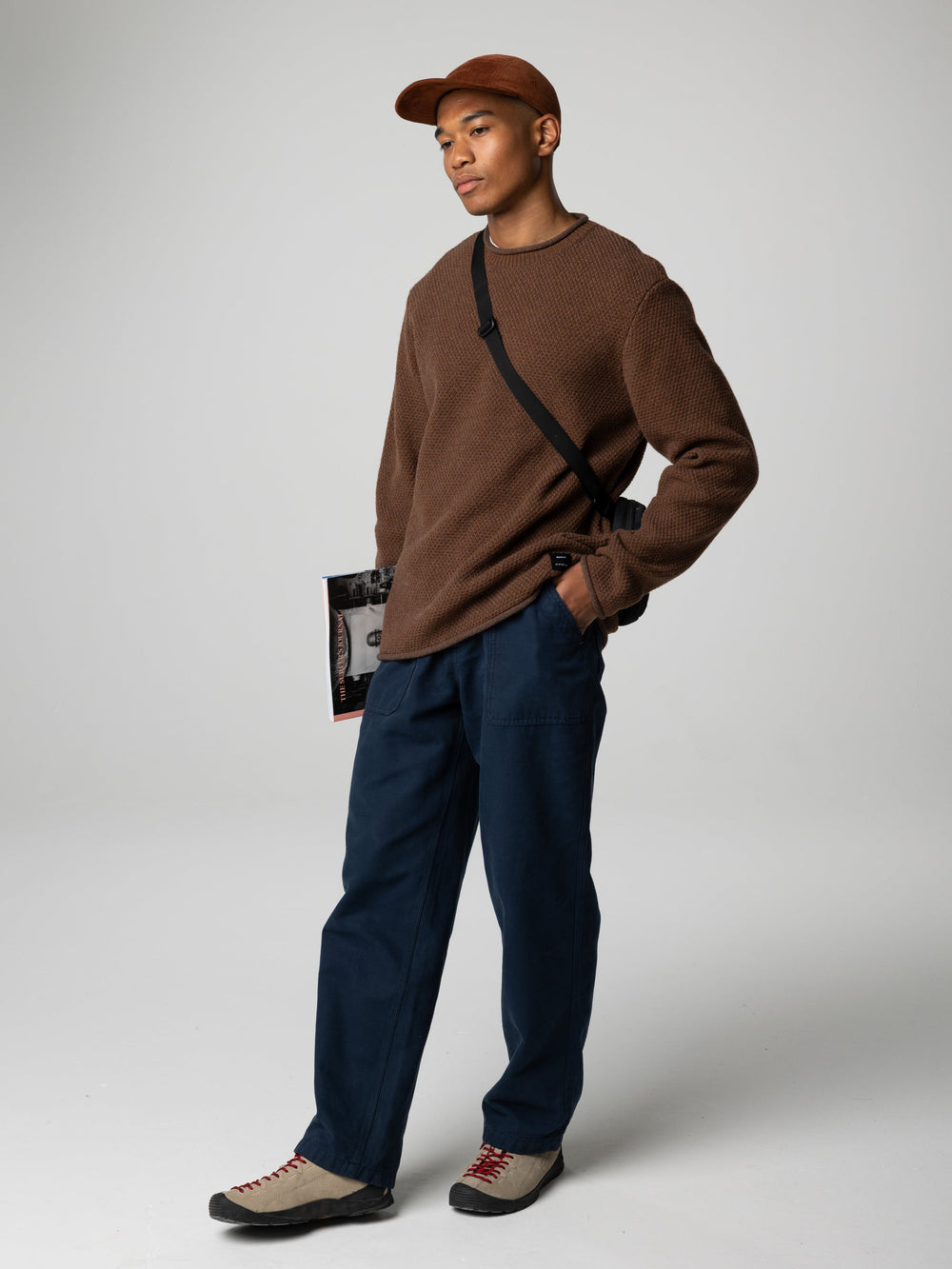 Men Wool Jumper in Brown - Barents