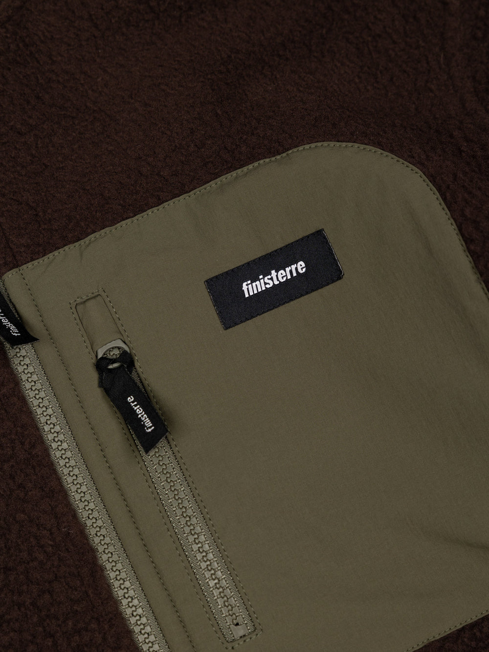 Women Recycled Fleece Jacket in Brown/Olive - Bolster
