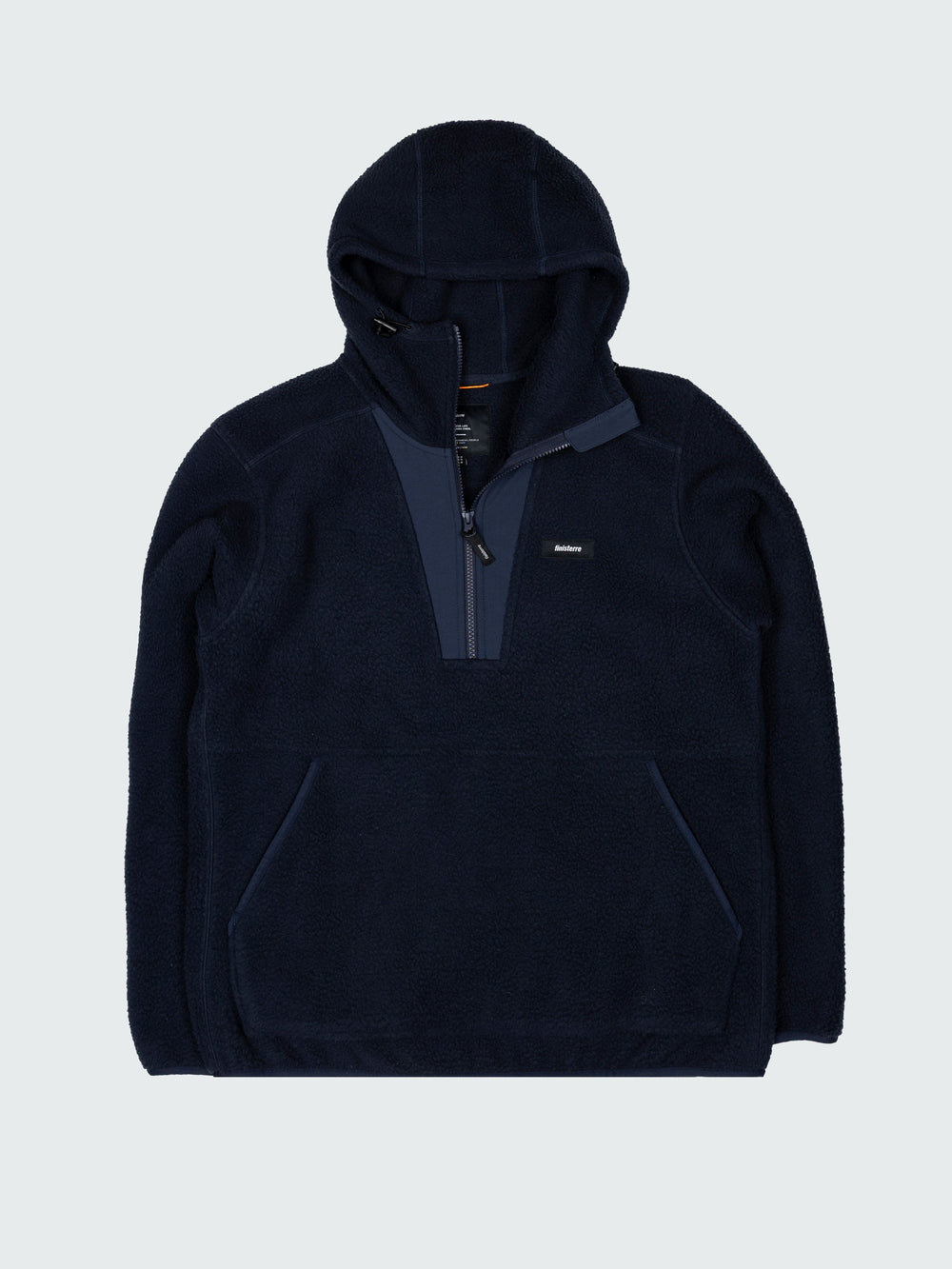 Men Recycled Fleece Hoodie in Navy - Bolster