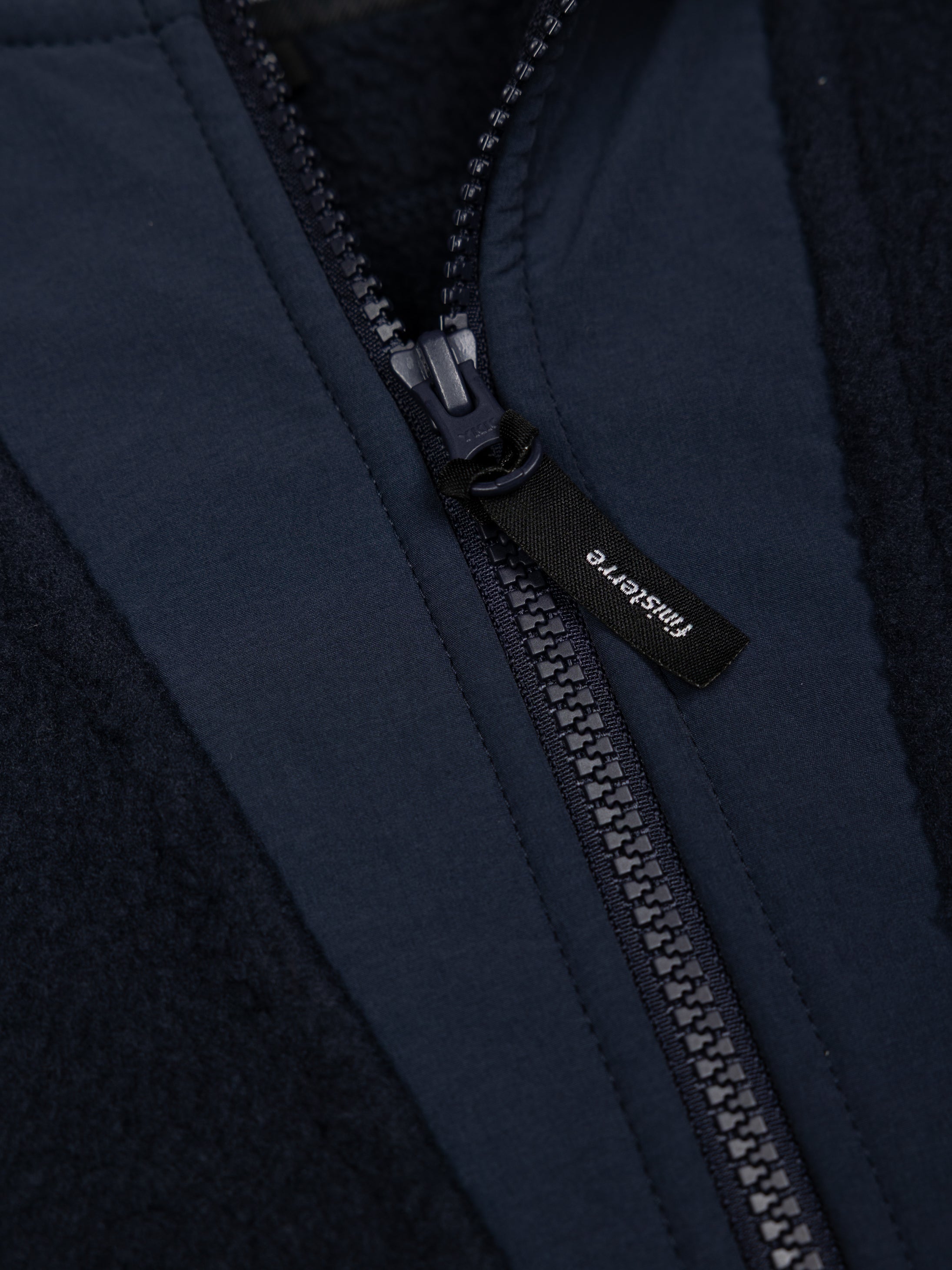 Men Recycled Fleece Hoodie in Navy - Bolster
