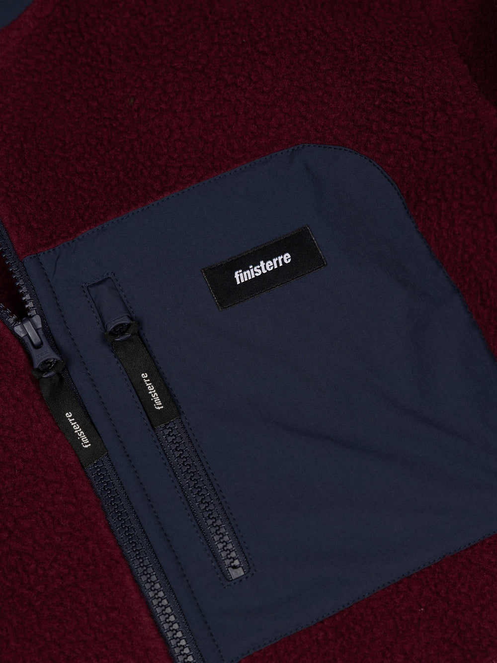 Men Recycled Fleece Jacket in Plum/Navy - Bolster